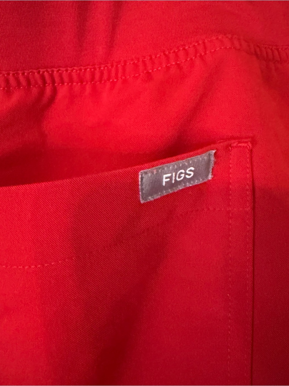 FIGS Technical Collection Red Slim Scrub Pants Size Small Tall S/T Workwear - Picture 5 of 9